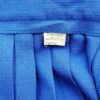 Etiquette de la jupe longue plissée bleue vintage pour femme, taille M à L.