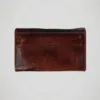 Porte monnaie en cuir marron Vera Pelle, made in Italy, vue de dos.