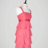 Robe rose à volants en soie, marque 1,2,3 Paris, pour femme, taille S à M, vue de côté.