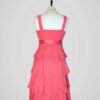 Robe rose à volants en soie, marque 1,2,3 Paris, pour femme, taille S à M, vue de dos.