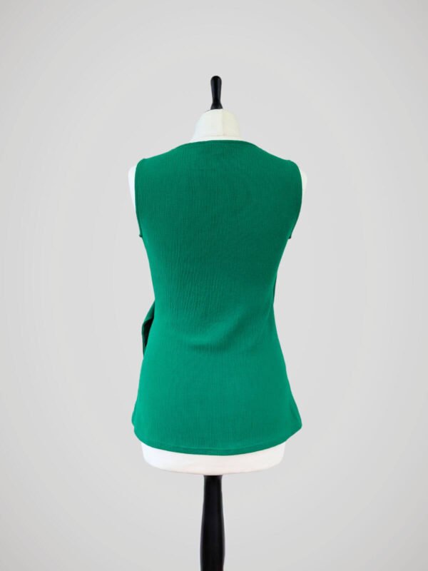 Top vert forêt de la marque Morgan, pour femme, taille M, vue de dos.